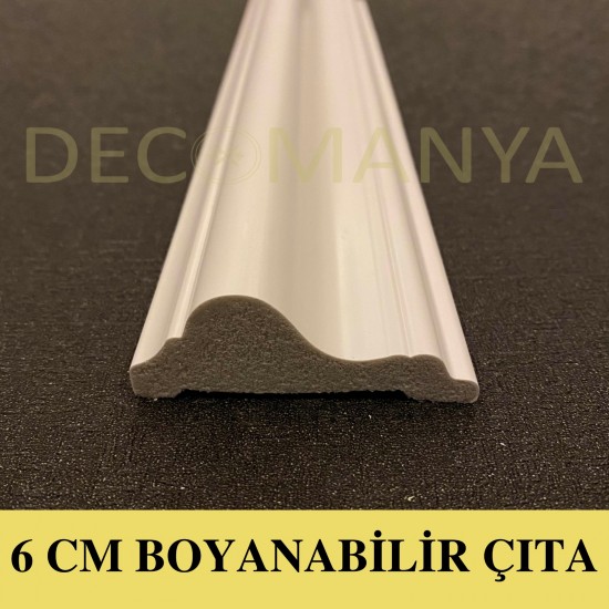 Decomanya Boyanabilir Duvar Çıtası 6 cm (Özel Ölçüde Kesim)