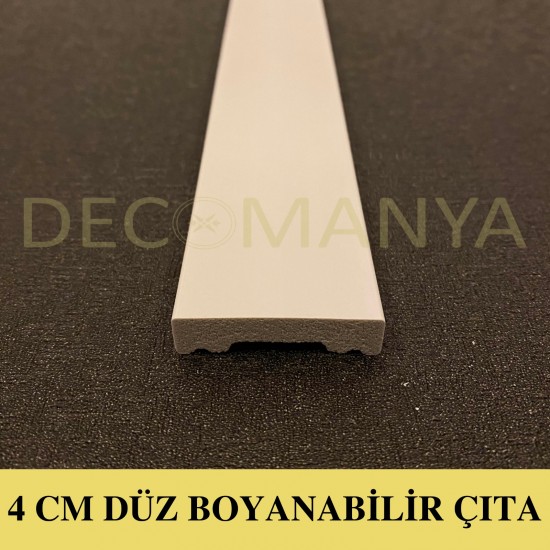 Decomanya Boyanabilir Düz Duvar Çıtası 4 cm