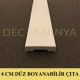 Decomanya Boyanabilir Düz Duvar Çıtası 4 cm