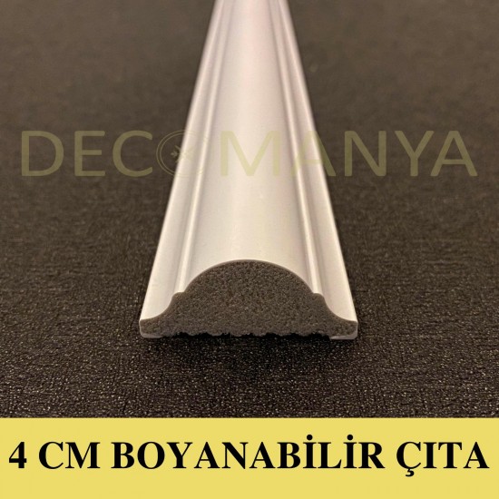 Decomanya Boyanabilir Duvar Çıtası 4 cm (Özel Ölçüde Kesim)